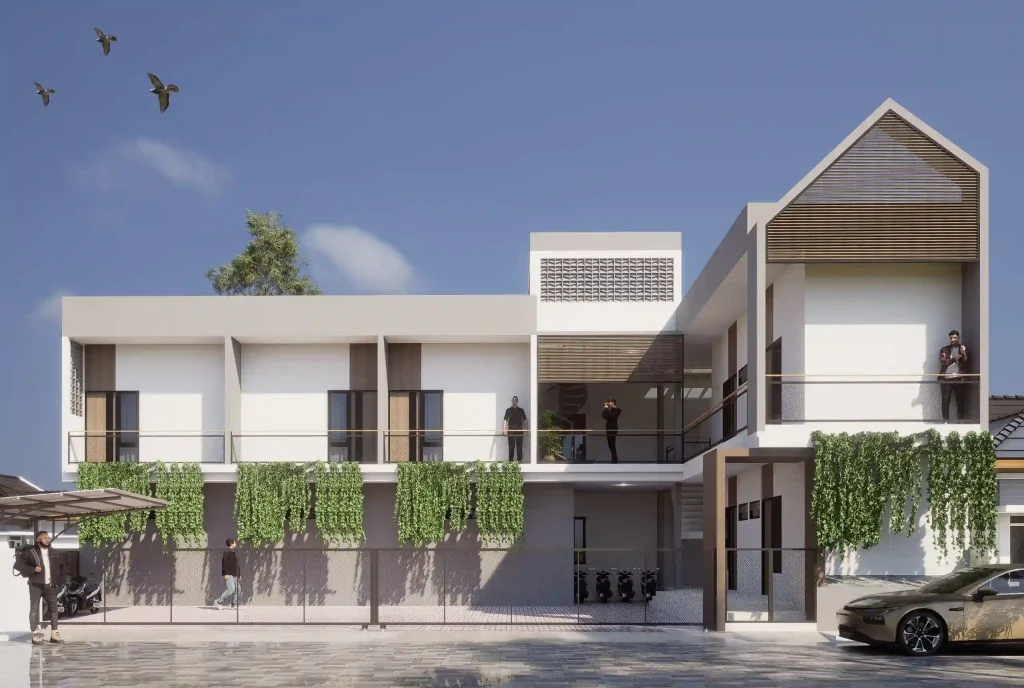 Design 3D dari Bu Argarini (Kos) yang menggunakan jasa bangun rumah surabaya sidoarjo